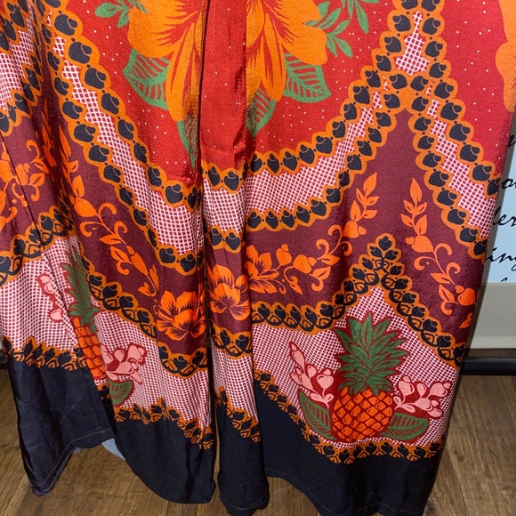 FARM RIO X ANTHROPOLOGIE ONE-SHOULDER PRINTED SATIN JUMPSUIT - Picture 8 of 14